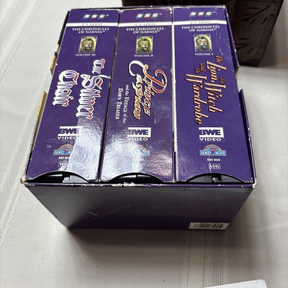 Chronicles of Narnia Trilogy BBC Box Set 1990 Lion Prince Caspian Silver Chair